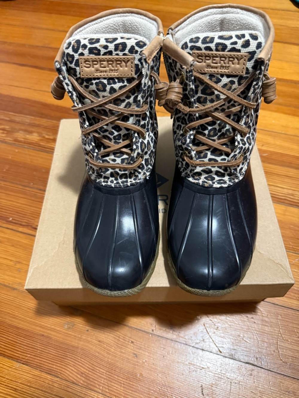 Cheetah Sperry’s Duck Boots